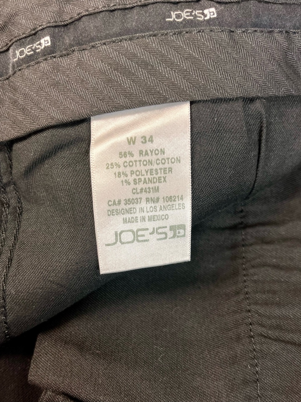 Joe's Jeans Men's Black Chinos